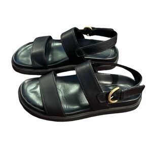 Gianvito Rossi Bilbao Leather Sandals Black 38.5